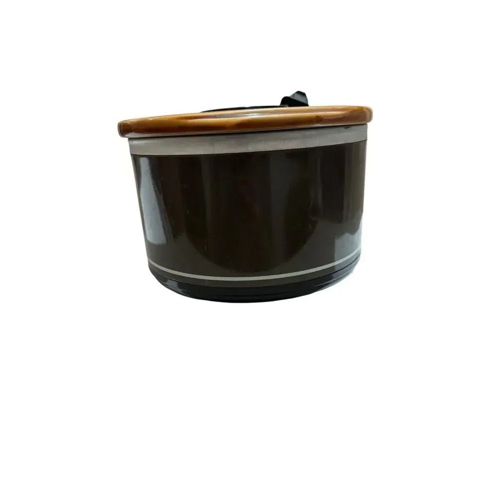 Vintage Rival Brown CROCK-ETTE 1 QUART Stoneware Slow Cooker Model 3200 Works